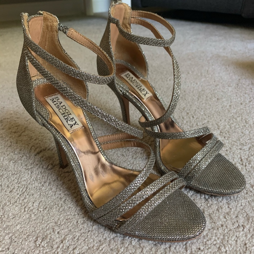 Badgley Mischka • Landmark Platino Sandal • Size 7